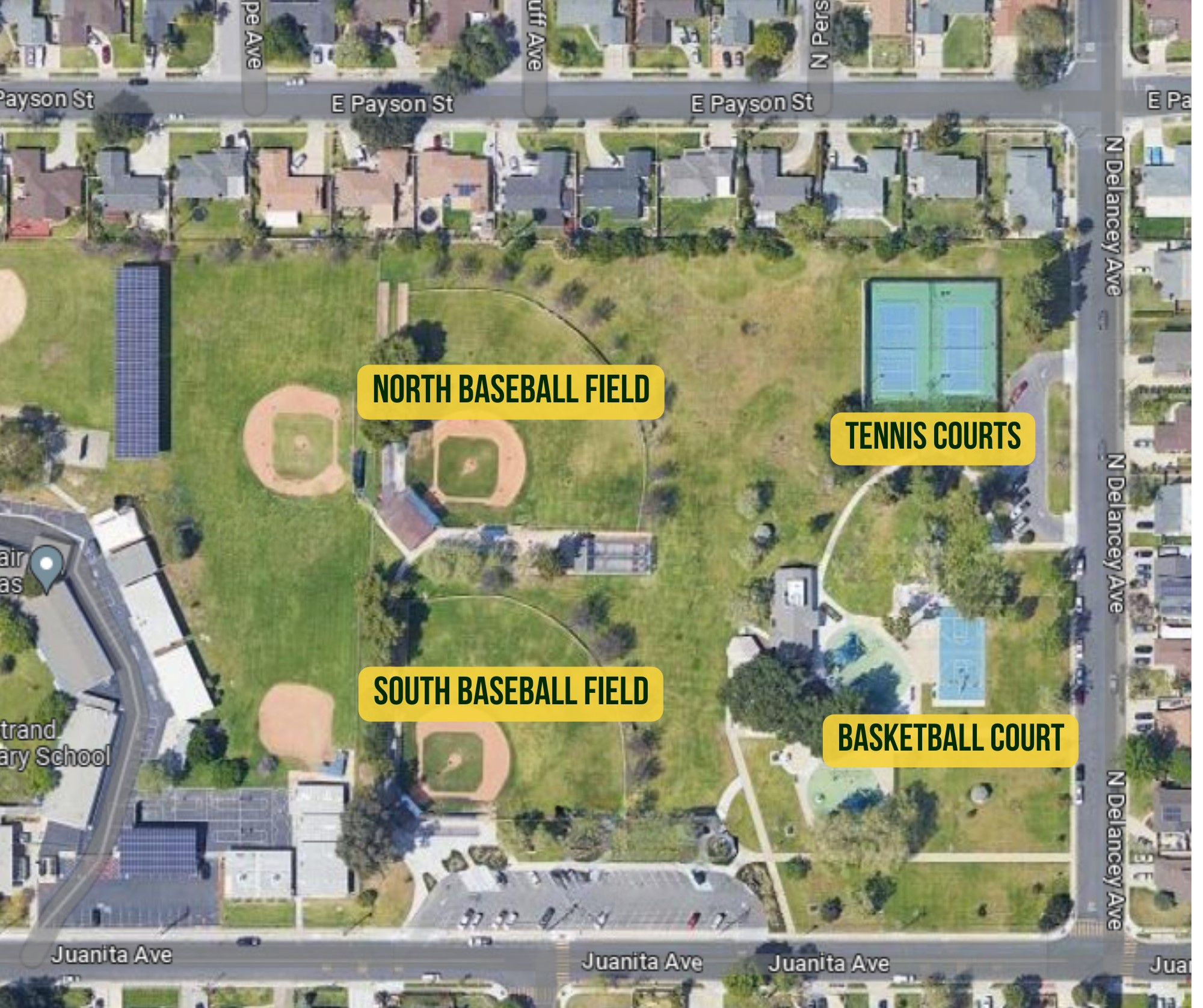 Marchant Park Fields Layout